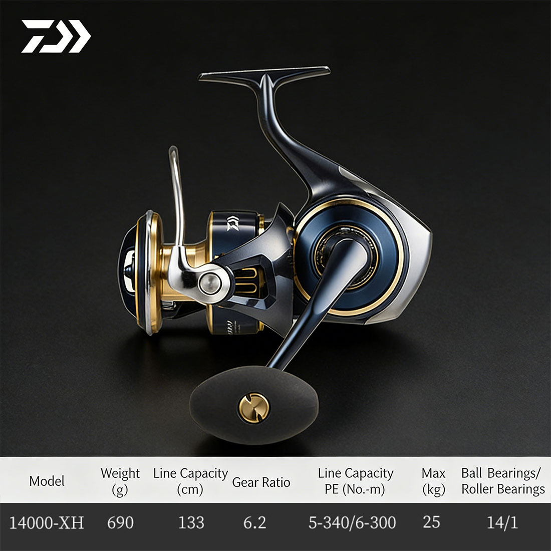 Daiwa Reel Bg - Carrete giratorio original DAIWA 2025 SALTIGA