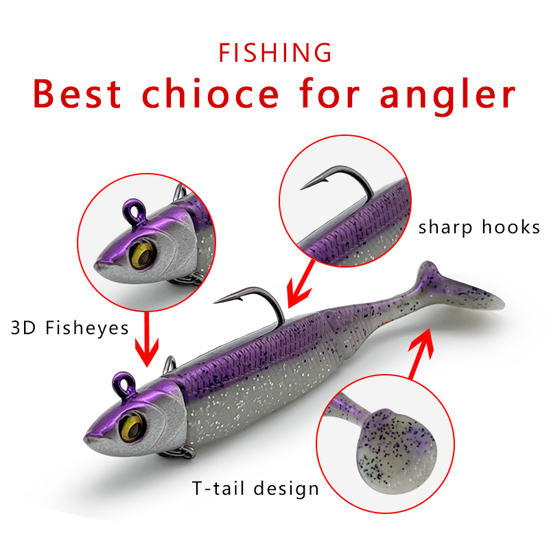 6 señuelos de pesca con recubr - Fishing Hook Treble reseña y precio