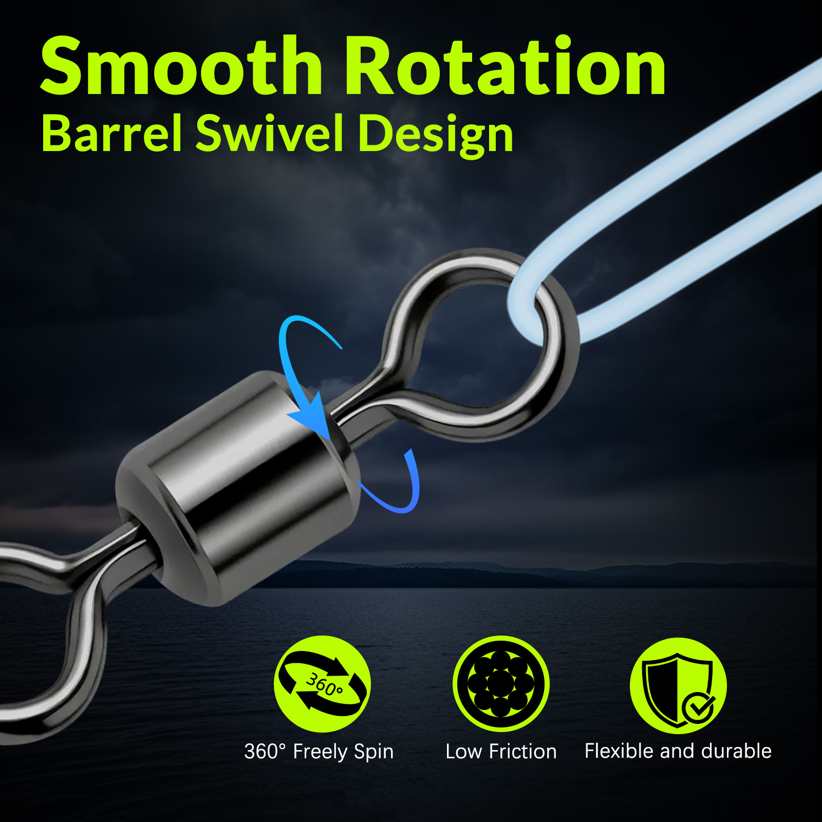 Aparejos giratorios de barril  - Fishing Hook Offset reseña y precio